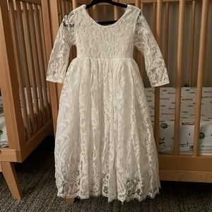 Ivory Lace Flower Girl Dress